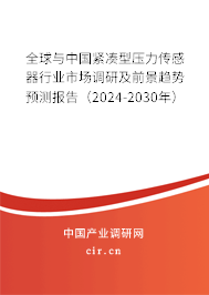 全球與中國緊湊型壓力傳感器行業市場調研及前景趨勢預測報告（2024-2030年）