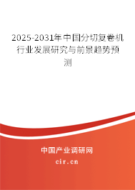 2025-2031年中國分切復卷機行業發展研究與前景趨勢預測