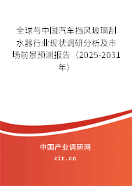 全球與中國汽車擋風玻璃刮水器行業現狀調研分析及市場前景預測報告（2025-2031年）