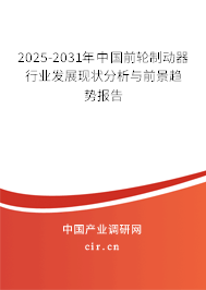2025-2031年中國前輪制動器行業發展現狀分析與前景趨勢報告