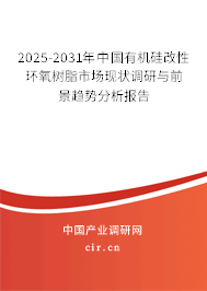2025-2031年中國(guó)有機(jī)硅改性環(huán)氧樹(shù)脂市場(chǎng)現(xiàn)狀調(diào)研與前景趨勢(shì)分析報(bào)告