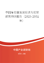 中國車前草發展現狀與前景趨勢預測報告（2025-2031年）