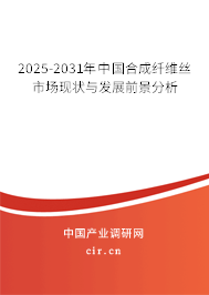 2025-2031年中國(guó)合成纖維絲市場(chǎng)現(xiàn)狀與發(fā)展前景分析