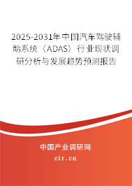 2025-2031年中國汽車駕駛輔助系統（ADAS）行業現狀調研分析與發展趨勢預測報告