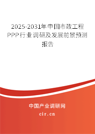 2025-2031年中國市政工程PPP行業調研及發展前景預測報告