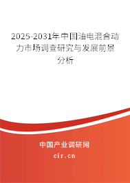 2025-2031年中國(guó)油電混合動(dòng)力市場(chǎng)調(diào)查研究與發(fā)展前景分析