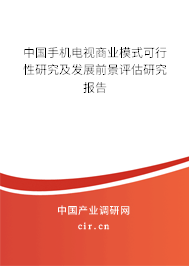 中國手機電視商業模式可行性研究及發展前景評估研究報告