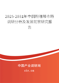2025-2031年中國吩噻嗪市場調研分析及發(fā)展前景研究報告