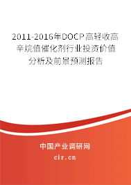 2011-2016年DOCP高輕收高辛烷值催化劑行業投資價值分析及前景預測報告
