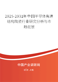 2025-2031年中國半導(dǎo)體先進結(jié)構(gòu)陶瓷行業(yè)研究分析與市場前景