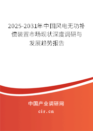 2025-2031年中國風電無功補償裝置市場現狀深度調研與發展趨勢報告 2025-2031年中國風電無功補償裝置市場現狀深度調研與發展趨勢報告