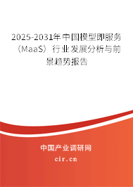 2025-2031年中國模型即服務（MaaS）行業發展分析與前景趨勢報告