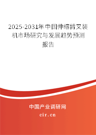 2025-2031年中國伸縮臂叉裝機市場研究與發展趨勢預測報告