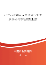 2025-2031年云南動漫行業(yè)發(fā)展調(diào)研與市場前景報告