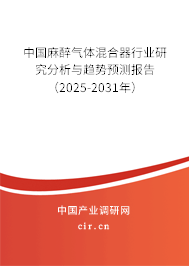 中國麻醉氣體混合器行業研究分析與趨勢預測報告（2025-2031年）