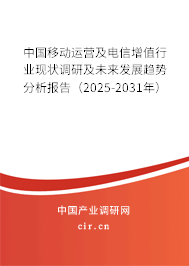 中國移動運營及電信增值行業現狀調研及未來發展趨勢分析報告（2025-2031年）