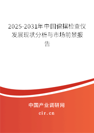 2025-2031年中國偏擺檢查儀發展現狀分析與市場前景報告