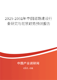 2025-2031年中國道路建設行業研究與前景趨勢預測報告