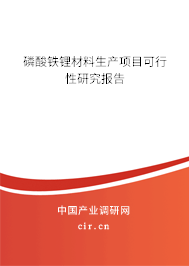 磷酸鐵鋰材料生產項目可行性研究報告