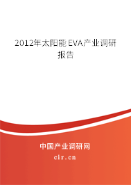 2012年太陽能EVA產(chǎn)業(yè)調(diào)研報(bào)告