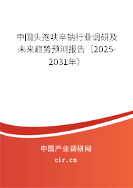 中國頭孢呋辛鈉行業(yè)調(diào)研及未來趨勢預(yù)測報告（2025-2031年）