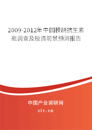 2009-2012年中國(guó)模制抗生素瓶調(diào)查及投資前景預(yù)測(cè)報(bào)告