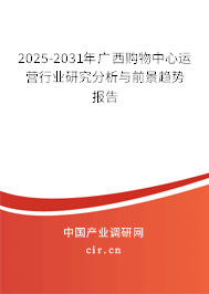 2025-2031年廣西購(gòu)物中心運(yùn)營(yíng)行業(yè)研究分析與前景趨勢(shì)報(bào)告
