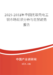 2025-2031年中國無取向電工鋼市場現(xiàn)狀分析與前景趨勢報(bào)告