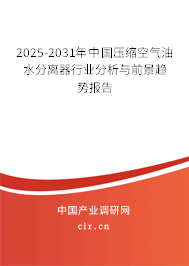 2025-2031年中國壓縮空氣油水分離器行業分析與前景趨勢報告
