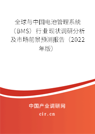 全球與中國電池管理系統（BMS）行業現狀調研分析及市場前景預測報告（2022年版）