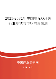 2025-2031年中國電光Q開關行業現狀與市場前景預測 2025-2031年中國電光Q開關行業現狀與市場前景預測