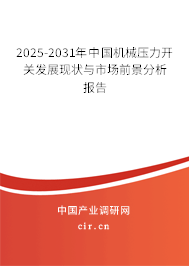 2024-2030年中國機械壓力開關發展現狀與市場前景分析報告