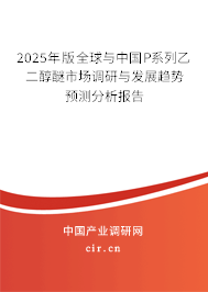 2024年版全球與中國P系列乙二醇醚市場調研與發展趨勢預測分析報告