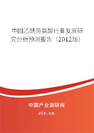中國乙酰亮氨酸行業發展研究分析預測報告（2012版）