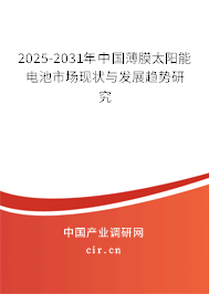 2025-2031年中國薄膜太陽能電池市場現狀與發展趨勢研究