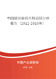 中國鍍鋅扁鋼市場調(diào)研分析報告（2012-2016年）