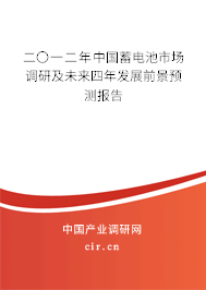 二〇一二年中國(guó)蓄電池市場(chǎng)調(diào)研及未來(lái)四年發(fā)展前景預(yù)測(cè)報(bào)告
