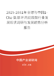 2025-2031年全球與中國(guó)1-Cbz-氨基環(huán)丙烷羧酸行業(yè)發(fā)展現(xiàn)狀調(diào)研與發(fā)展趨勢(shì)分析報(bào)告