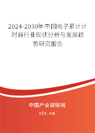 2024-2030年中國電子累計計時器行業現狀分析與發展趨勢研究報告