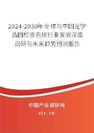 2024-2030年全球與中國光學晶圓檢查系統(tǒng)行業(yè)發(fā)展深度調(diào)研與未來趨勢預測報告