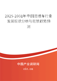 2025-2031年中國思維車行業發展現狀分析與前景趨勢預測