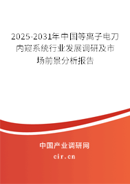 2025-2031年中國等離子電刀內窺系統行業發展調研及市場前景分析報告
