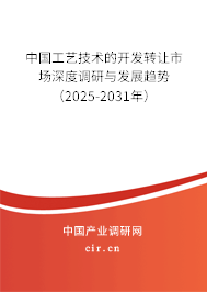 中國工藝技術的開發轉讓市場深度調研與發展趨勢（2025-2031年）