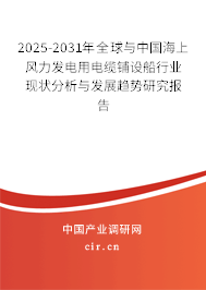 2025-2031年全球與中國海上風力發電用電纜鋪設船行業現狀分析與發展趨勢研究報告