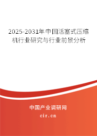 2025-2031年中國活塞式壓縮機(jī)行業(yè)研究與行業(yè)前景分析