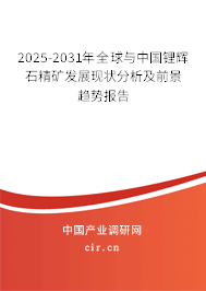 2025-2031年全球與中國鋰輝石精礦發展現狀分析及前景趨勢報告