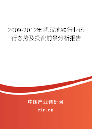 2009-2012年武漢地鐵行業(yè)運行態(tài)勢及投資前景分析報告