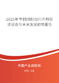2025年中國城際出行市場現狀調查與未來發(fā)展趨勢報告