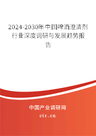 2024-2030年中國啤酒澄清劑行業(yè)深度調研與發(fā)展趨勢報告
