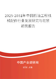 2025-2031年中國石油工程機械配件行業發展研究與前景趨勢報告